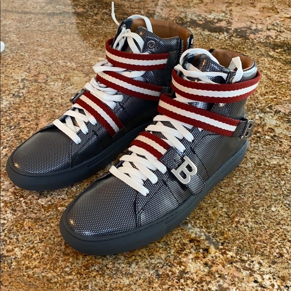 Bally Other - Bally Mens Sneakers Blue with red and white strap